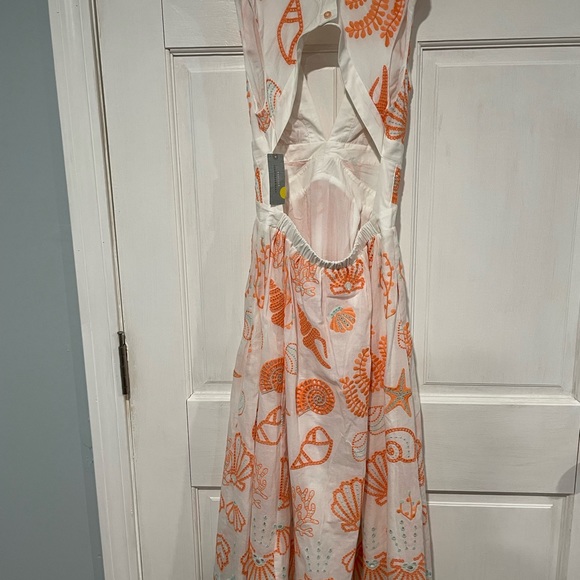 Maeve Embroidered Shell Midi Sundress, 00p - Picture 3 of 9